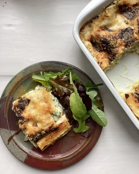 An Inspired Dish for Lasagna with Zucchini and A Trio of Cheeses